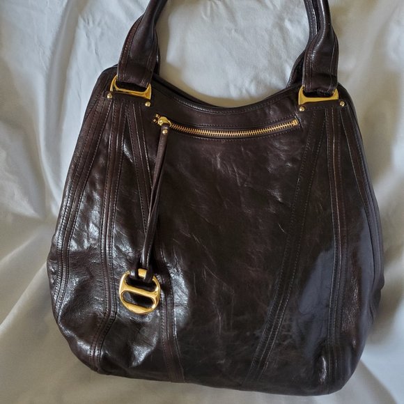 Kooba Brown Leather Designer Handbag Shoulder Bag, Vintage - Picture 1 of 13